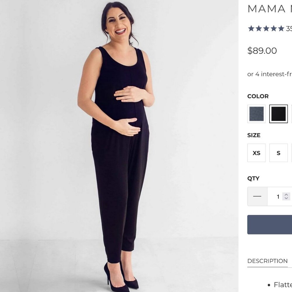 Tupelo Honey Mama Maternity Jumpsuit